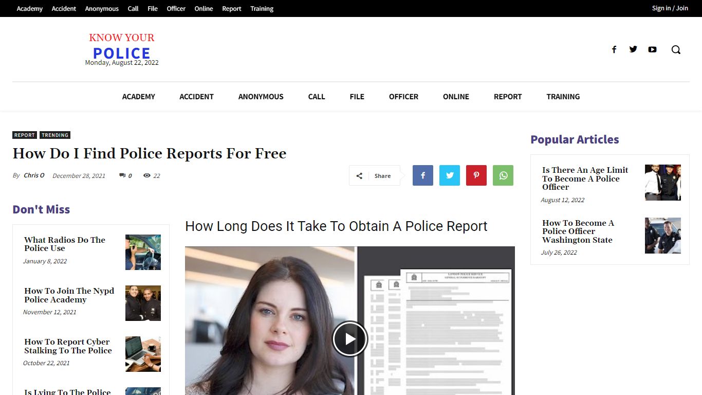 How Do I Find Police Reports For Free - KnowYourPolice.net