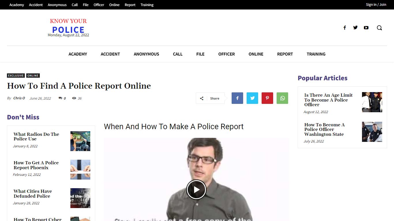 How To Find A Police Report Online - KnowYourPolice.net